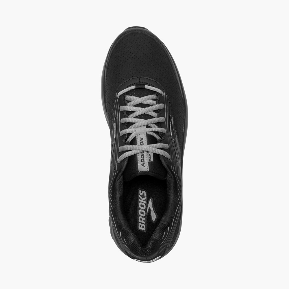 Chaussure Running Brooks Addiction Walker Suede Noir Noir Homme | PSY-2901837